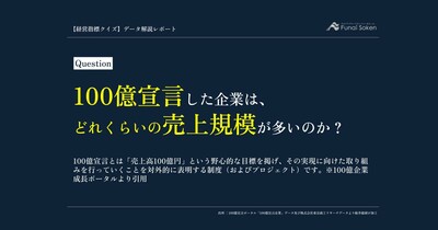 100億宣言した企業は、どれくらいの売上規模が多いのか？