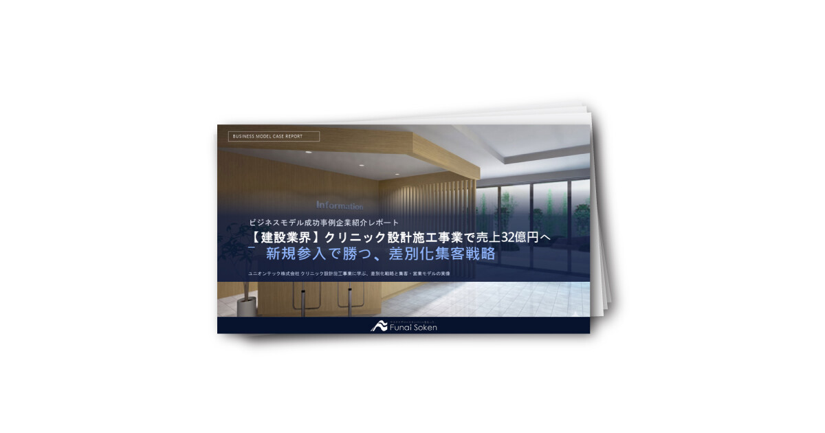 【建設業界】クリニック設計施工事業で売上32億円へ ― 新規参入で勝つ、差別化集客戦略