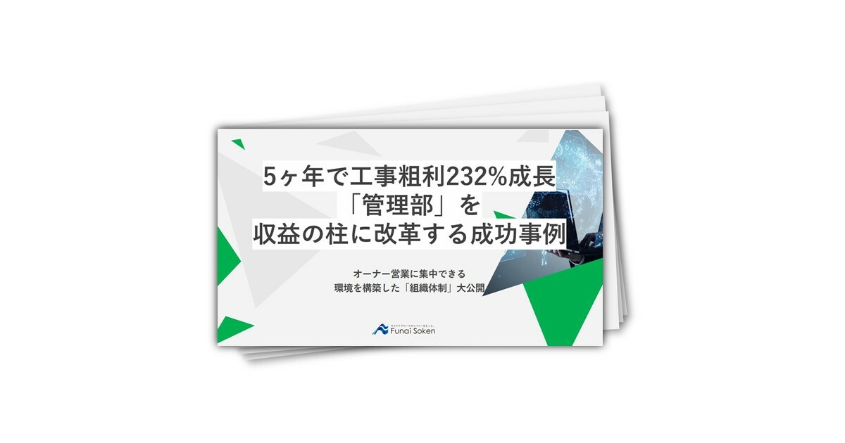 【不動産賃貸管理業界】5年で粗利232％！管理部を収益の柱にする組織改革