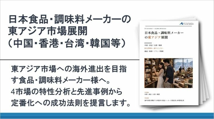 日本食品・調味料メーカーの東アジア市場展開（中国・香港・台湾・韓国等）