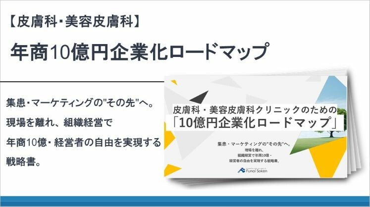 【皮膚科・美容皮膚科】年商10億円企業化ロードマップ