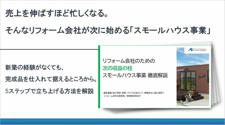 売上を伸ばすほど忙しくなる。そんなリフォーム会社が次に始める「スモールハウス事業」
