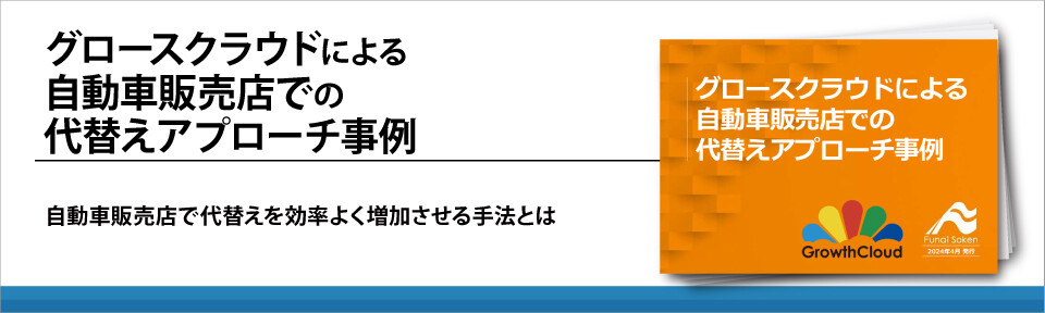 グロースクラウドによる自動車販売店での代替えアプローチ事例