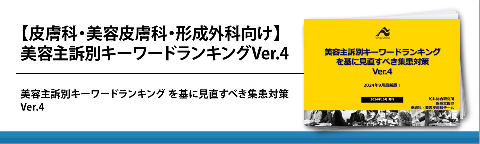【皮膚科・美容皮膚科・形成外科向け】美容主訴別キーワードランキングVer.4