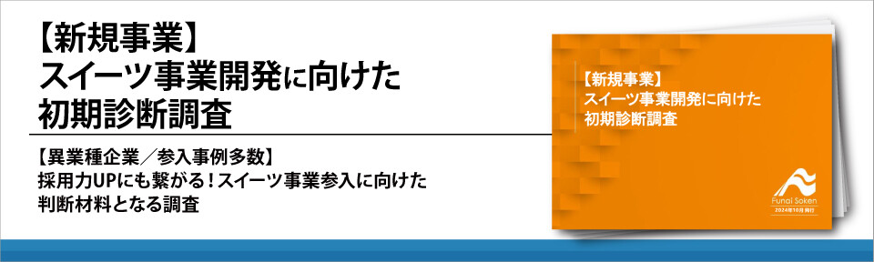 【新規事業】スイーツ事業開発に向けた初期診断調査