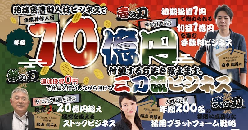 【年商10億の新規事業】人材ビジネス新規立ち上げセミナー