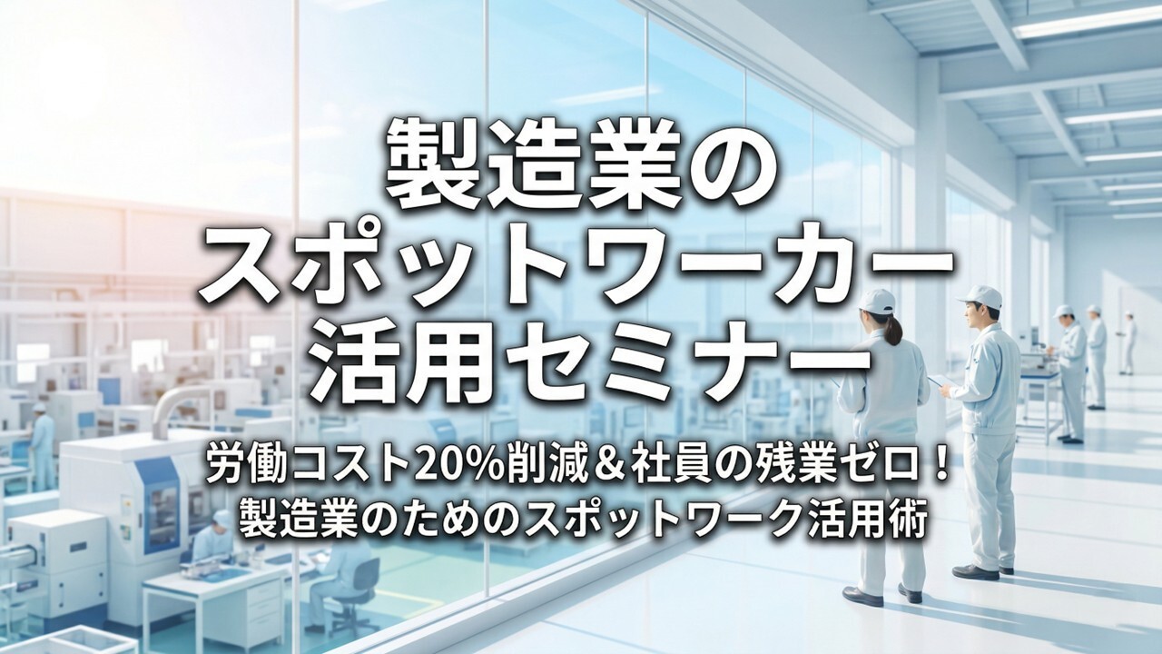 製造業のスポットワーカー活用セミナー