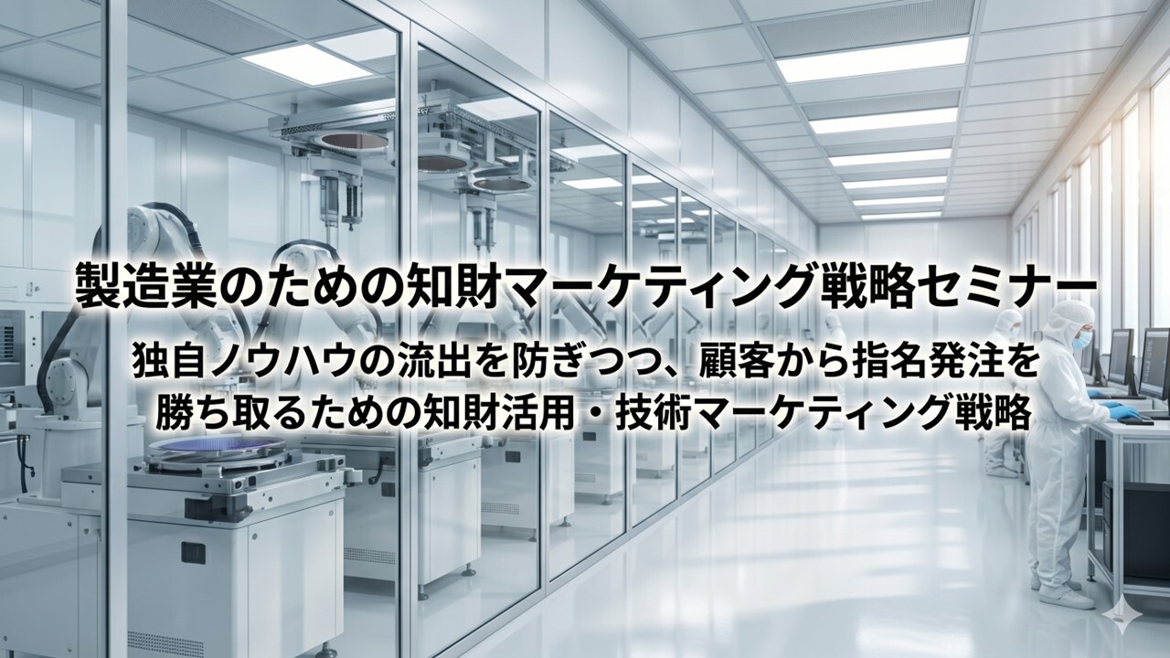 製造業のための知財マーケティング戦略セミナー