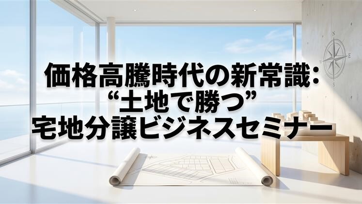 価格高騰時代の新常識：“土地で勝つ”宅地分譲ビジネスセミナー