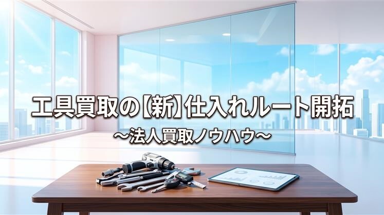 工具買取の【新】仕入れルート開拓～法人買取ノウハウ～