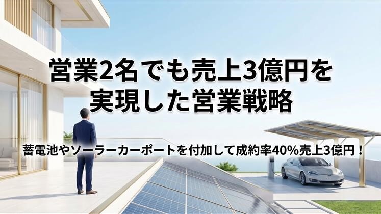 営業2名でも売上3億円を実現した営業戦略