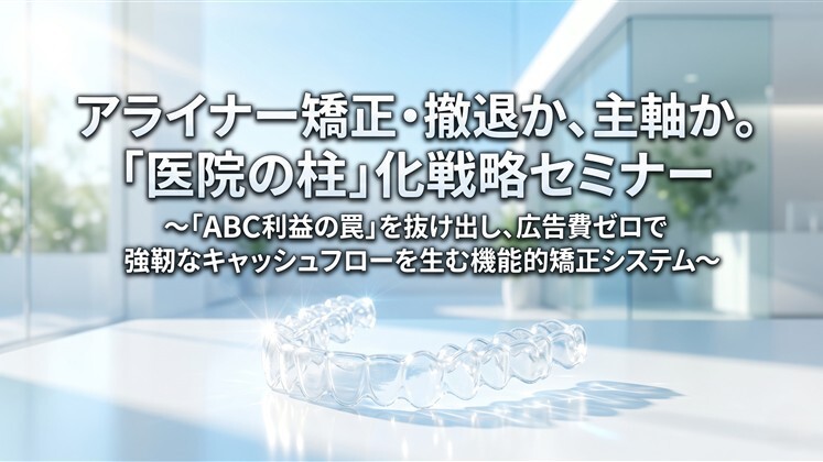アライナー矯正・撤退か、主軸か。「医院の柱」化戦略セミナー