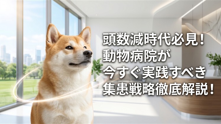 頭数減時代必見！動物病院が今すぐ実践すべき集患戦略徹底解説！