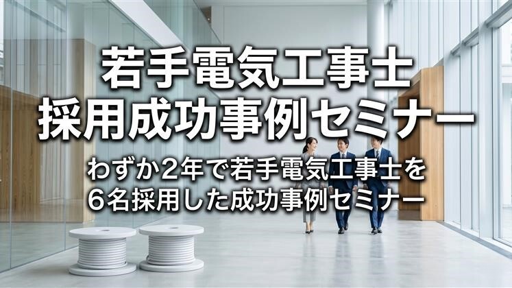 若手電気工事士　採用成功事例セミナー