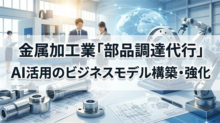 金属加工業「部品調達代行」AI活用のビジネスモデル構築・強化