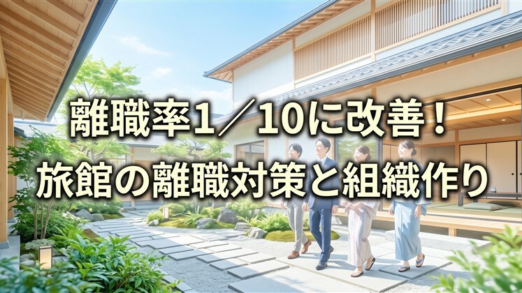 離職率1／10に改善！旅館の離職対策と組織作り