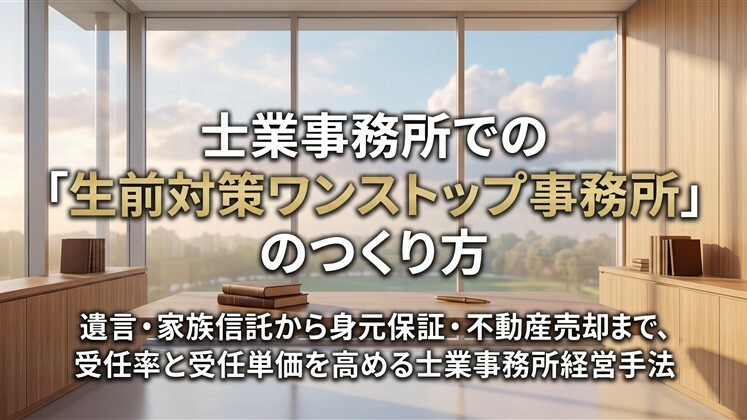 士業事務所での「生前対策ワンストップ事務所」のつくり方