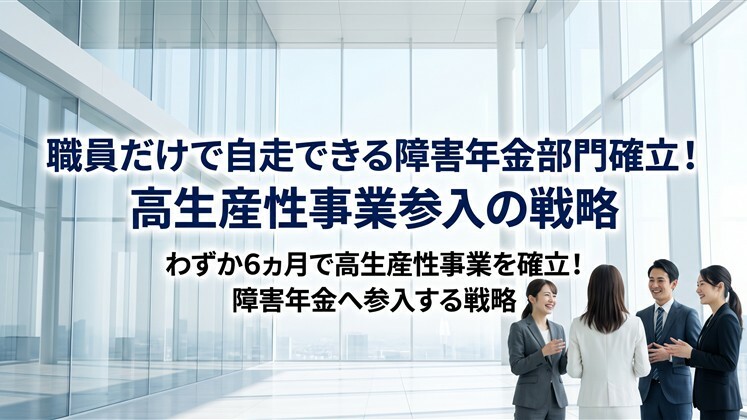 職員だけで自走できる障害年金部門確立！高生産性事業参入の戦略