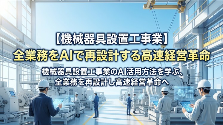 【機械器具設置工事業】全業務をAIで再設計する高速経営革命