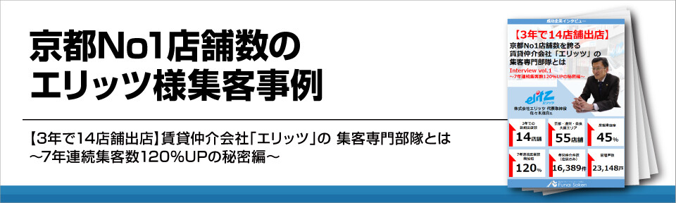 京都No1店舗数のエリッツ様集客事例