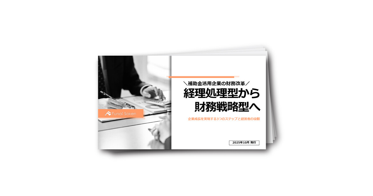 補助金活用企業の財務改革!経理処理型から財務戦略型へ
