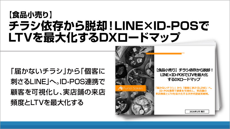 【食品小売り】チラシ依存から脱却!LINE×ID-POSでLTVを最大化するDXロードマップ